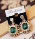 New Luxury Long Crystal Tassel In Gold Color Dangle Earrings For Women