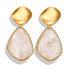 New Luxury Elegant Geometric Shell Dangle Earrings For Women In Round Small Drop Design