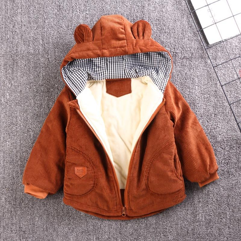 Winter Baby Warm Cotton Coat for Children Outerwear, Newborn Jacket For Infant Clothing For Boys and Girls In Bear Design For Autumn and Winter Season