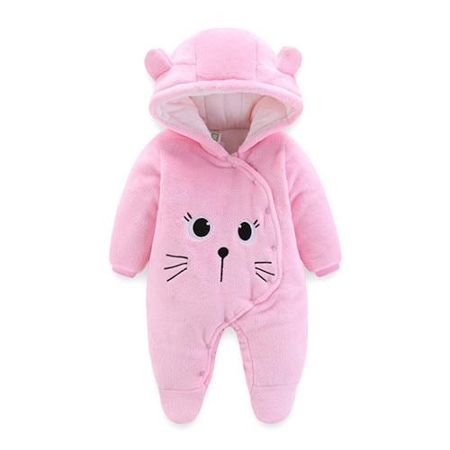 Newborn Winter Hoodie Baby Rompers Outwear Infant Baby Jumpsuit 3M -12M For Girls and Boys Winter Romper