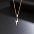 New Elegant Stainless Steel Necklace Luxury Hot Lightning Necklaces Amazing For Women Protection Pendants Cool For Girlfriend Gifts Rose Gold Jewelry