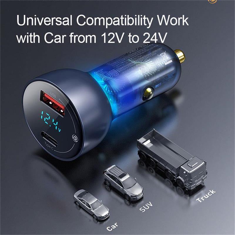 65W USB Car Charger Quick Charge QC4.0 QC3.0 Type C PD Fast Car Charging Portable Charger