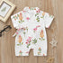 Summer Baby Girl/Boys Clothing Short-sleeved Rompers Jumpsuit Floral Print  Cute Soft Newborn Infant Baby Playwear For Girls and Boys Kids