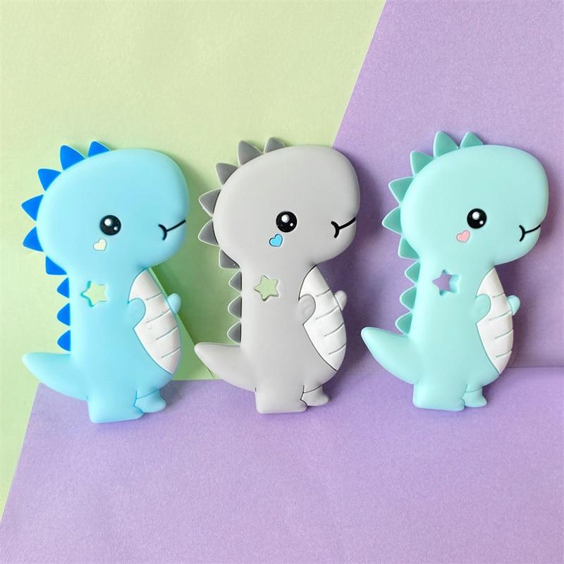 Dinosaur Teether Teething Animal Shape  Chewable Chewing Toys For Baby Boys And Girls  BPA Free Food Pefect Gift