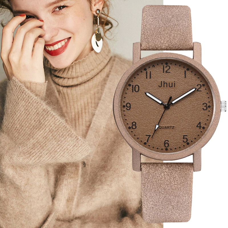 New  Women's Fashion Leather Wrist Watch For Women and Ladies Excelent Gift  For Women and Girls