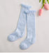 Non-slip Cotton Princess Knee High Long Skin-friendly Socks With Bow Mesh Newborn For Baby Girls