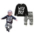 Newborn Baby Boy Clothes Set Long Sleeve Letter Like A Boss T-shirt , Pants Infant Clothing Set For Baby