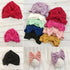 Elegant Winter Autumn Baby Girls Hat Big Bow Cotton Wool Knitted Thick Warm Baby Hat For Girls