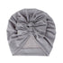 Handamde Elegant Baby Hats for Girls Big Bow Turban Hat Newborn  Baby Beanie Cap Solid Color Style