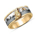 Luxury Modern Two Tone Gold Colour Silver Colour  Wild Viking Wolf Ring Fashion Mens In New Luxury Band Jewelry Design