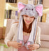 Modern Elegant Winter Interesting Girls Animals Ear Moving Jumping Hats Children and Adults Women Warm Rabbit Winter Caps In Modern Design