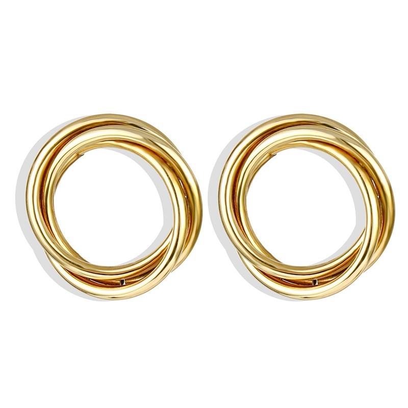 New Big Circle Round Hoop Earrings for Women's Fashion Statement Golden Punk Charm Earrings Party Jewelry