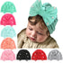 Modern Baby Hats Cute Rabbit Bow Knot with Pearls Baby Girl Hat with Pearls  for Kids In Diamond Luxury Style