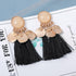 Tassel Modern Epic Retro  Bohemian Tassel Earrings for Women In  Cotton Silk Fabric Long Fringe Drop Dangle Earrings Design