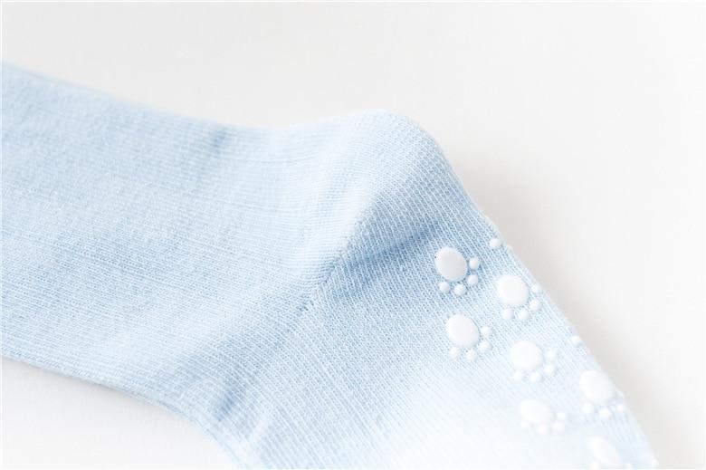 White Baby Sock Non Slip Cotton Long Socks Newborn Knee High Socks For Baby Girls Super Elastic Cute Design