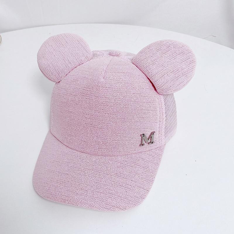 Luxury Modern Shiny Kids Baby Hat With Ear Letter Summer Baby Girl Boy Sun Hat Baseball Caps Cotton For Kids