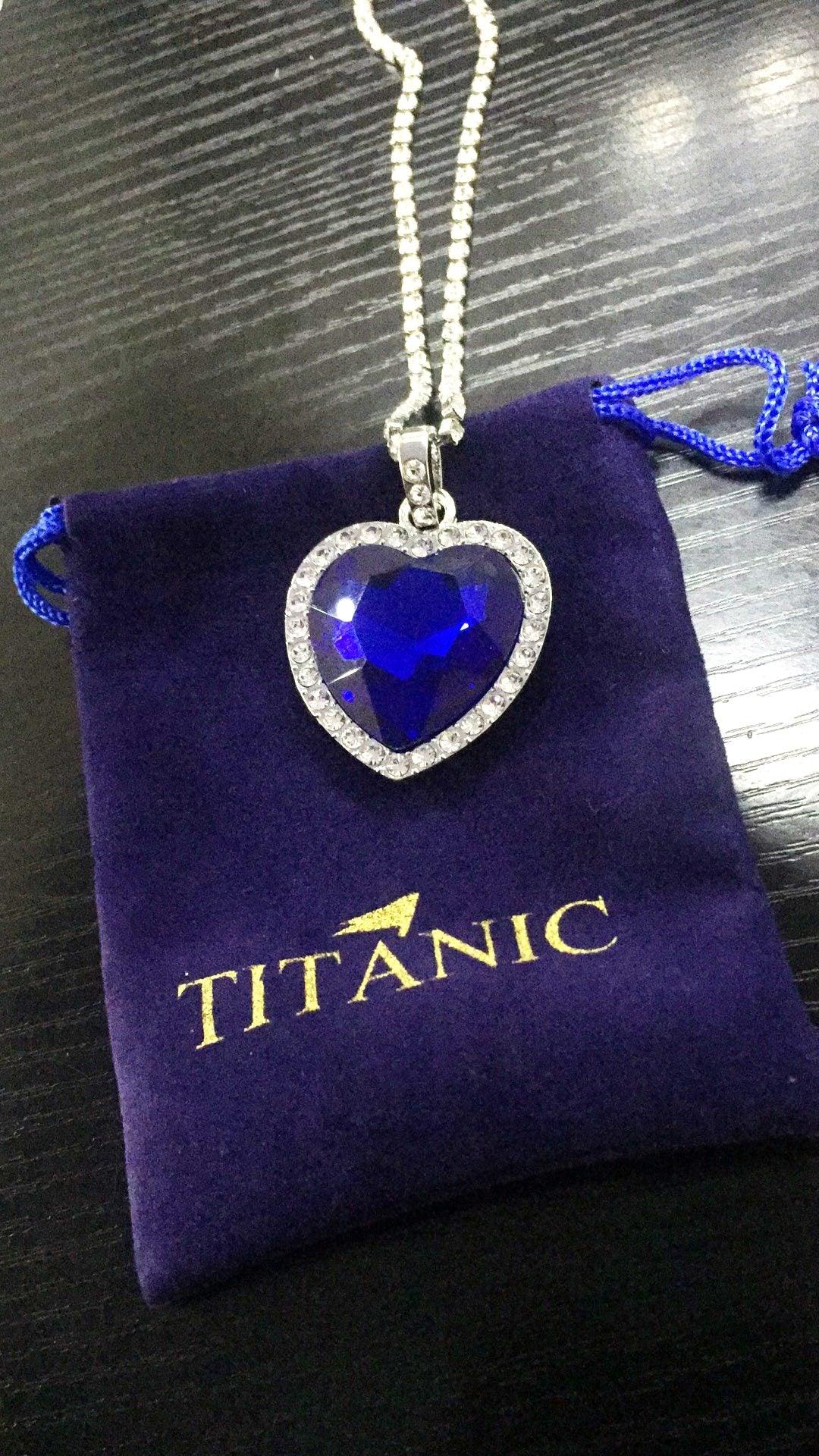 Titanic Heart Of Ocean Blue Heart Love Necklace Luxury Wedding  Jewelry Perfect Gift For Women