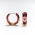 New Fashion Enamel Flower Hoop Earrings for Women Circle Small Earrings Jewelry