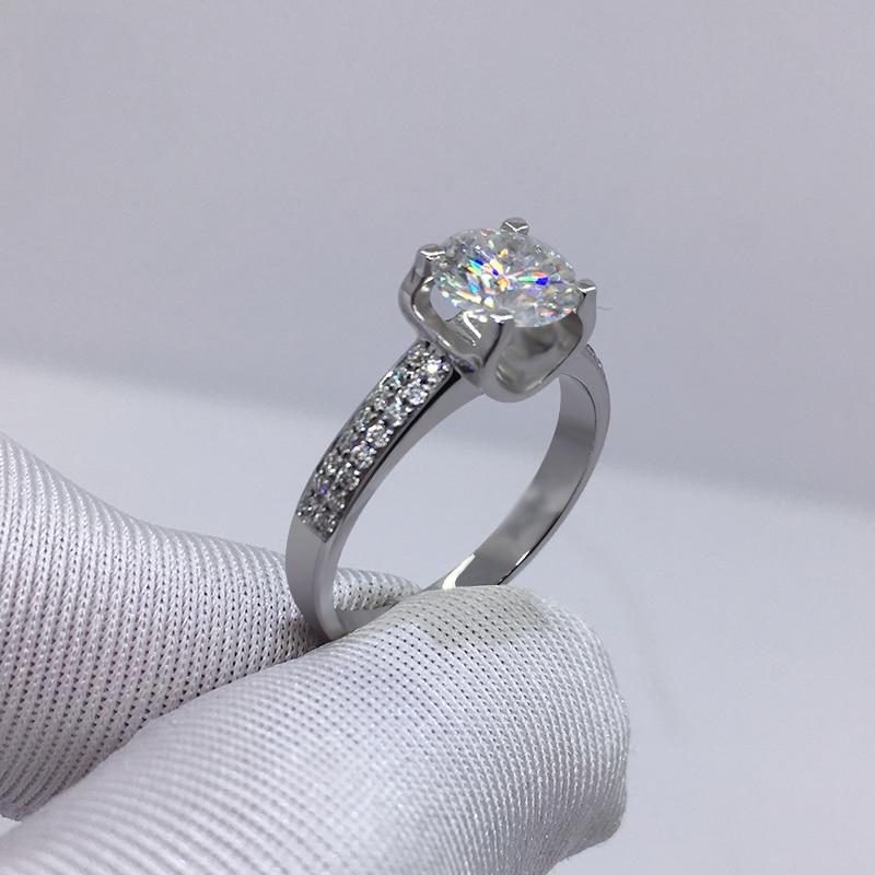 New 925 Sterling Silver Luxury Zircon Diamond Ring Elegant Wedding Fine Epic Jewelry Design