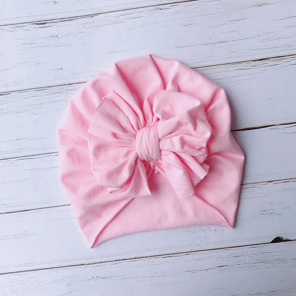 Cute Baby Hat Toddler Kids Soft Cotton Turban Beanies Hat Boy Girl Floral Bowknot Head Wraps