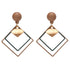 Modern Korean Statement Elegant Black Acrylic Drop Earrings for Women New Fashion Jewelry Luxury Vintage Epic Geometric Gold Asymmetric Earringa