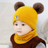 Winter Children Hat Bonnet Enfant Knitted Cute Baby Cap For Girls Boys 0-24 Months For Kids In Modern Bear Design