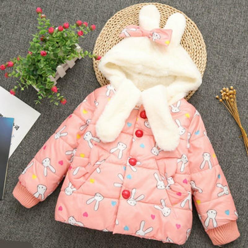 Luxury Newborn Children Plus Cute Hooded Cotton Jacket  Infant Clothing for Baby Girls In Elegant Colorful Design  For Winter