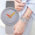 Modern Women Watch Gray Contrast Quartz Watch For Watch  Lovers Unisex Casual Modern Style