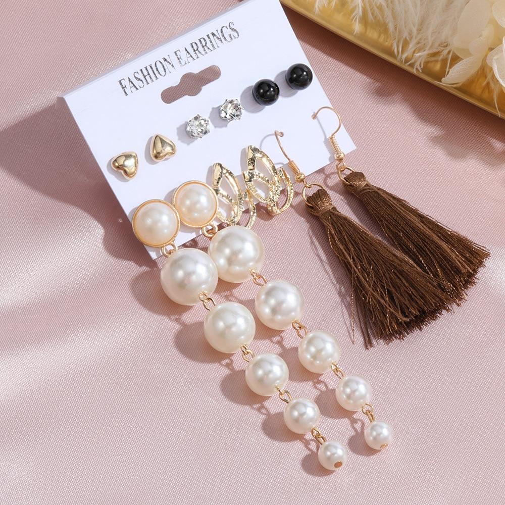 Vintage Retro Acrylic Earring Statement Luxury Tassel Earrings Korean Dangle Drop Earrings for Women Fashion earings Jewelry