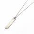 Fashion New Black Rectangle Pendant Necklace Trendy Simple Stainless Steel Chain Men Necklace Jewelry Gift