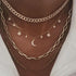 Luxury Modern Moon and Star Arabic Crystal Choker Multilayer Chain Necklaces For Women Luxury Jewelry Vintage Cool Style For Ladies