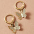 Fashion Bohemian punk Earrings Jewelry gold & silver color butterfly shape Stud Earrings