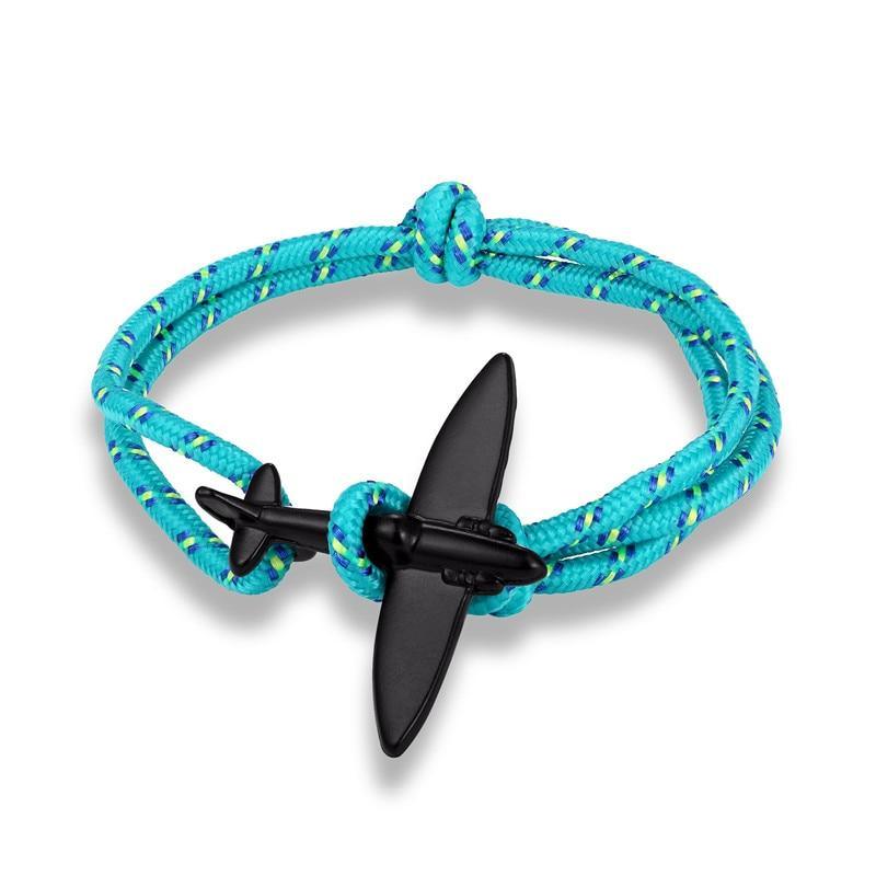 New Luxury Arrival Airplane Anchor Amazing Sport Camping Parachute Cord Survival Bracelet For Men And Women Elegant Buckle Navy Style Modern Fashion Jewelry