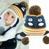 Modern New Baby Boys and Girls Winter Warm Knitted Crochet Ear flap Beanie Wool Cute Penguin Cap For Kids