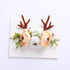 Luxury Christmas Antler Baby Girl Headbands Hair Accessories Xmas Deer Ear Flower Crown Hairband for Newborn Baby