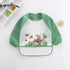 Cute Cartoon Print Baby Waterproof Long Sleeve Apron Children Feeding Smock Bib Baby Accessories