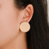 Modern Women's Earrings Color Metal Simple Charm Hollow Geometric Pendant For Winter Jewelry Lover Gift