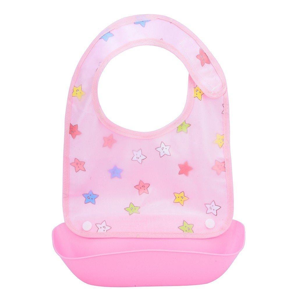 Baby Bibs Waterproof Silicone Feeding Saliva Towel Newborn Cartoon Aprons Baby Bibs Detachable For Kids