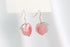 Modern New Arrival Korean Acrylic Trendy Elegant Pink Peach Drop Luxury Earrings For Women Cute Sweet Jewelry