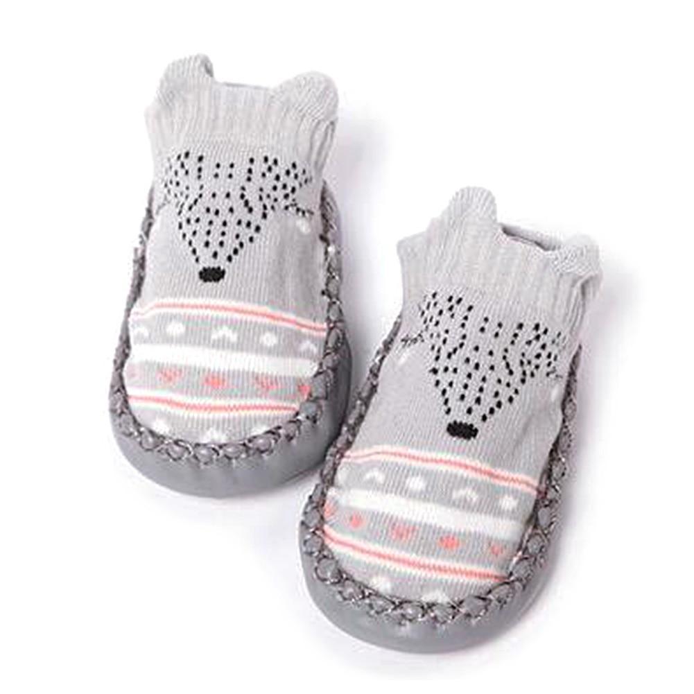 Modern Elegant Baby Girls & Boys Autumn Winter Cotton Soft Sole Cartoon Shoes Socks For Baby Kids