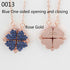 New Fashion Folding Four Clover Pendant Heart Necklaces Simple Flower Necklace for Women Birthday Jewelry