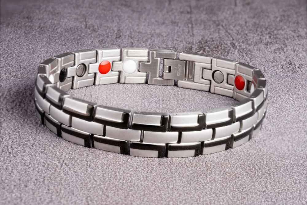 Trendy Men's Bracelet Stainless Steel Magnetic Bracelet Golden Magnet Bracelet For Men and Women