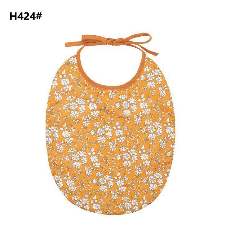 Floral Vintage Newborn Double Side Bibs Boys Girls Waterproof Linen Cotton Saliva Towel