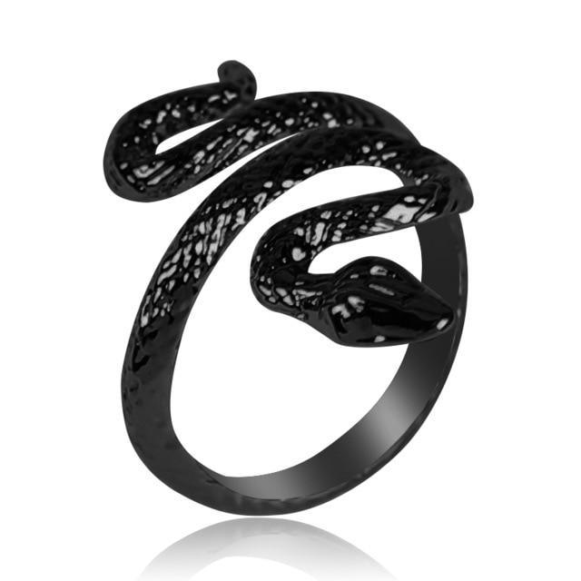 Fashion Retro Exaggerated Spirit Snake Ring Personality Punk Wind Snake-Shaped Nightclub Style  Ring For Women and Girs Student Trend Jewelry Design