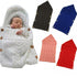 Warm Baby Blanket Knitted Newborn Swaddle Wrap Soft Footmuff Cotton Envelope For Stroller Accessories Blanket Bag