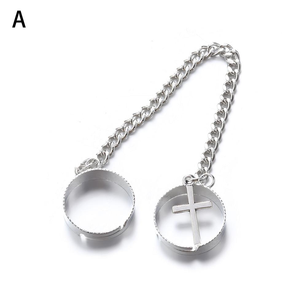 Punk Cool Hip Hop Multi-layer Adjustable Chain Four Open Finger Rings For  Women and Man in Rotate Rings Luxury Style