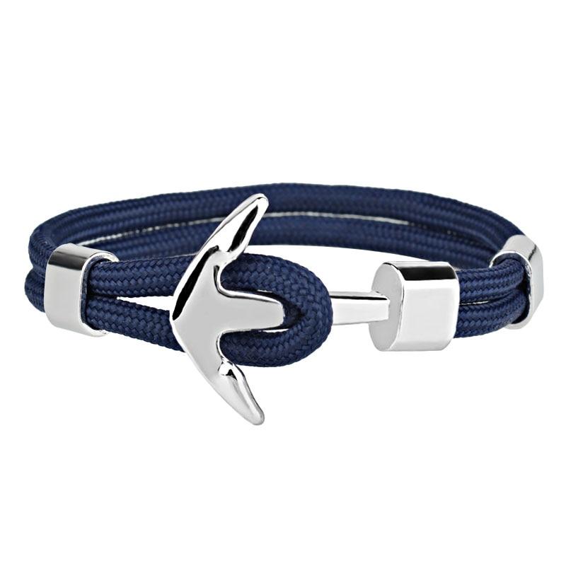 Couple Bracelets Fashion Alloy Anchor Bracelets Bangles braided Polyester Rope Bracelets For Women And Men Gifts