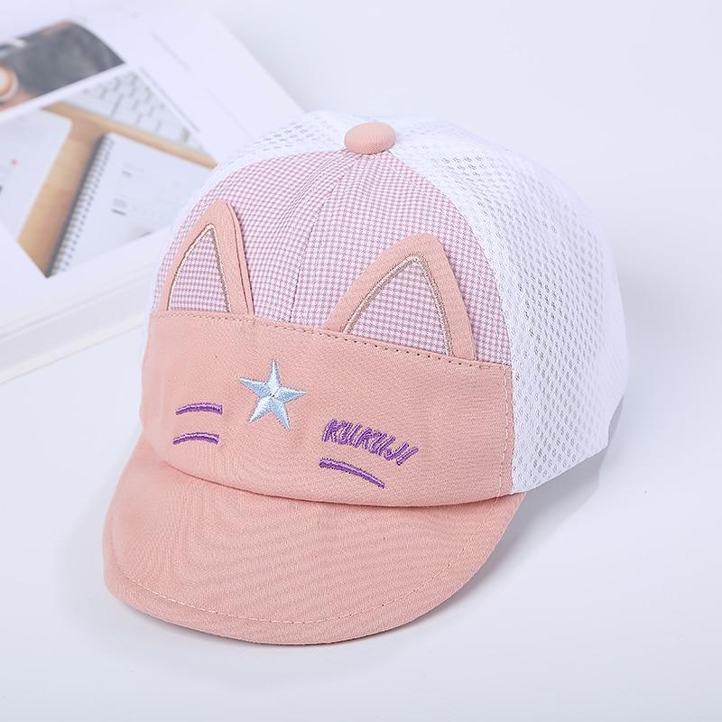 Luxury Summer Newborn Baby Sun Hat Cotton Beret Hat Cartoon Striped Bear Snapback Baseball Cap Baby Hats For girls and Boys Kids