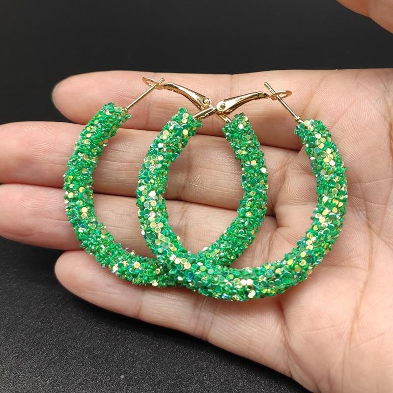 New Hot Colorful Luxury Hoop Earrings For Women In Elegant Popular Ear Jewelry Epic Round Circle Style