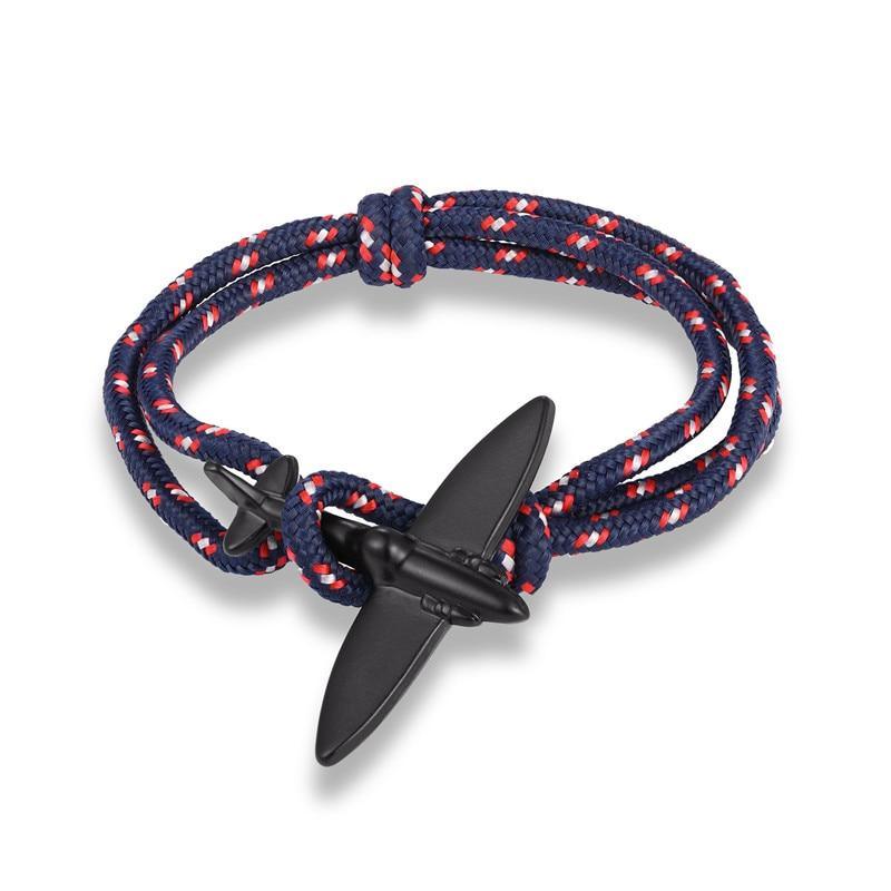 New Luxury Arrival Airplane Anchor Amazing Sport Camping Parachute Cord Survival Bracelet For Men And Women Elegant Buckle Navy Style Modern Fashion Jewelry